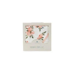 Little Unicorn Cotton Hooded Towel Big Kid Watercolor Roses -Macro Baby Store little unicorn cotton hooded towel big kid watercolor roses macrobaby 4