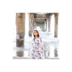 Little Unicorn Cotton Hooded Towel Big Kid Watercolor Roses -Macro Baby Store little unicorn cotton hooded towel big kid watercolor roses macrobaby 7