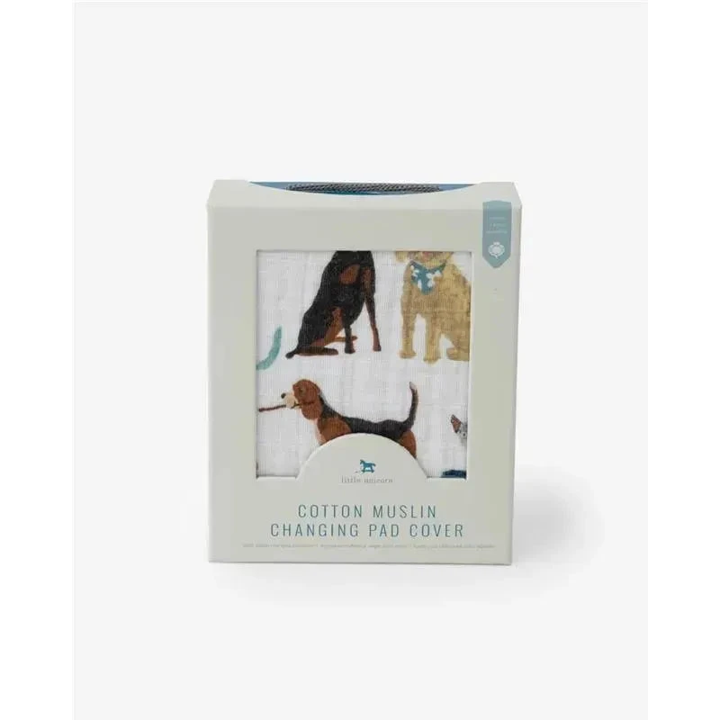 Little Unicorn Cotton Muslin Changing Pad Cover - Woof 4 Little Unicorn Cotton Muslin Changing Pad Cover - Woof - Image 2