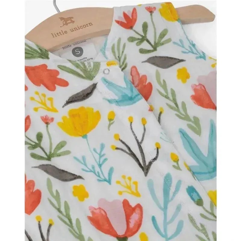 Little Unicorn Cotton Muslin Sleep Bag Large Meadow 4 Little Unicorn Cotton Muslin Sleep Bag Large Meadow - Image 2