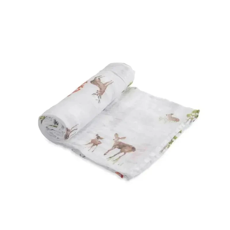Little Unicorn - Cotton Muslin Swaddle Single, Oh Deer 3 Little Unicorn - Cotton Muslin Swaddle Single, Oh Deer