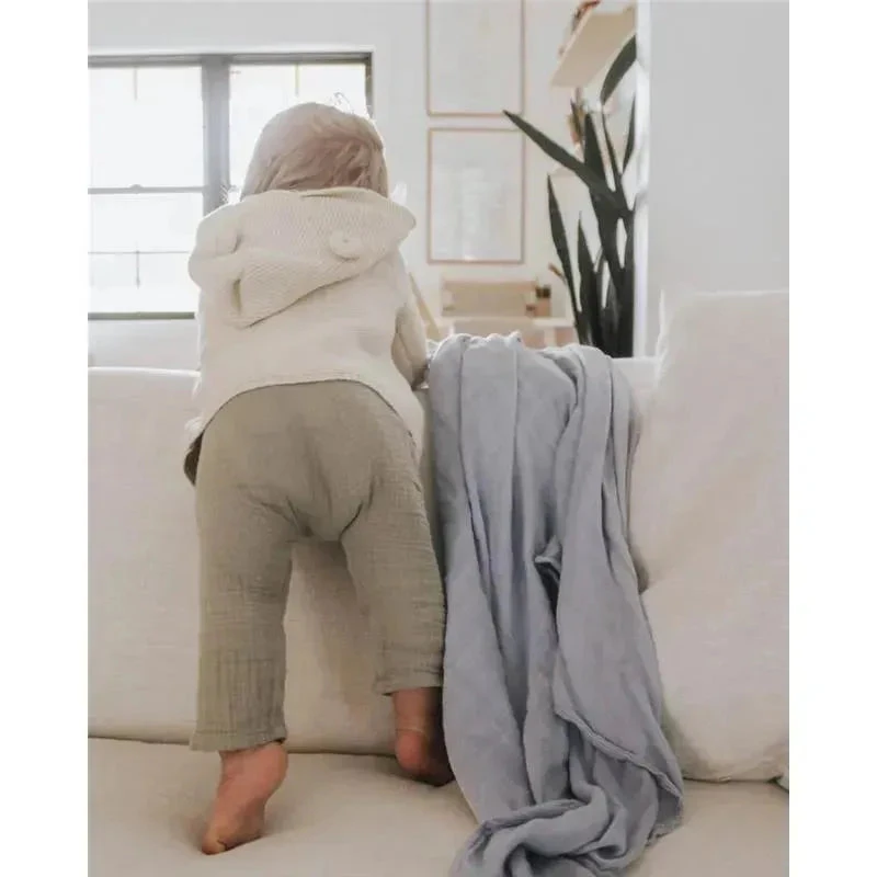 Little Unicorn Deluxe Muslin Swaddle Single - Lavander 7 Little Unicorn Deluxe Muslin Swaddle Single - Lavander - Image 5