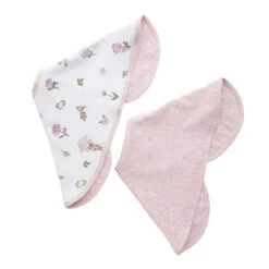 Living Textiles - 2Pk Burp Cloth, Mushroom House -Macro Baby Store living textiles 2pk burp cloth mushroom house image 2