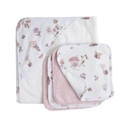 Living Textiles - 5Pc Bath Gift Set,- Mushroom House