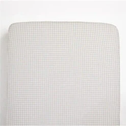 Living Textiles - Cotton Jersey Fitted Sheet, Cream Gingham