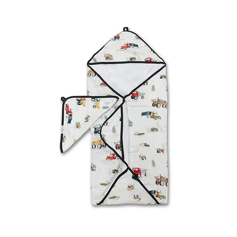 Loulou Lollipop - Hooded Towel Set, Happy Trucks 3 Loulou Lollipop - Hooded Towel Set, Happy Trucks
