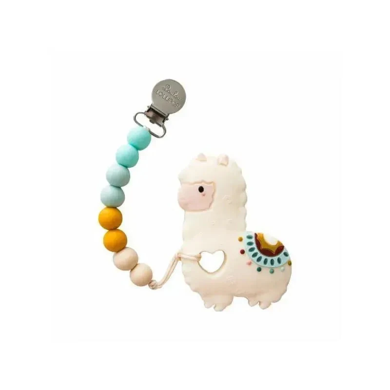 Loulou Lollipop Llama Teether Set With Clip 4 Loulou Lollipop Llama Teether Set With Clip - Image 2