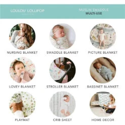 Loulou Lollipop - Muslin Swaddle, Blue Whales 10 Loulou Lollipop - Muslin Swaddle, Blue Whales -Macro Baby Store loulou lollipop muslin swaddle blue whales image 4