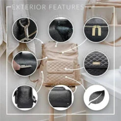 Luli Bebe - Monaco Diaper Bag Backpack, Latte-Brown 18 Luli Bebe - Monaco Diaper Bag Backpack, Latte-Brown -Macro Baby Store luli bebe monaco diaper bag backpack latte brown image 8