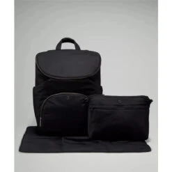 Lululemon - New Parent Backpack 17L, Black/Trench 14 Lululemon - New Parent Backpack 17L, Black/Trench -Macro Baby Store lululemon new parent backpack 17l black trench image 3