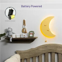 LumieWorld - Lumipets Moon Wall Light, Nursery Night Light, Wall Mounted Lighted 14 LumieWorld - Lumipets Moon Wall Light, Nursery Night Light, Wall Mounted Lighted -Macro Baby Store lumieworld lumipets moon wall light nursery night light wall mounted lighted image 6