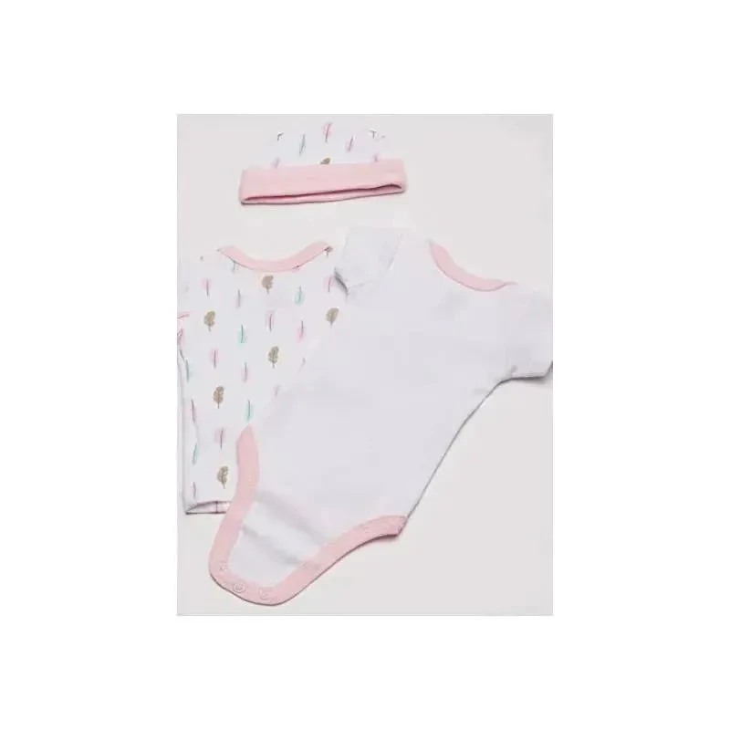 Luvable Friends - 4Pk Baby Girl Cotton Preemie Layette Set 4 Luvable Friends - 4Pk Baby Girl Cotton Preemie Layette Set - Image 2