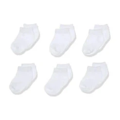 Luvable Friends - 6Pk Unisex White Baby Socks Set