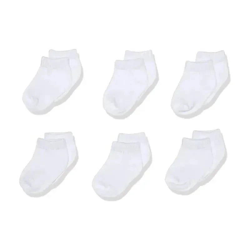 Luvable Friends - 6Pk Unisex White Baby Socks Set 3 Luvable Friends - 6Pk Unisex White Baby Socks Set