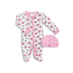 Luvable Friends Preemie Sleep N Play & Cap, Baby Girl Floral