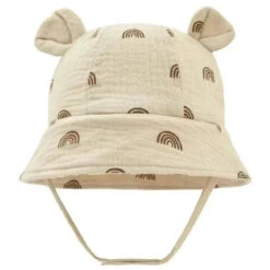 Macrobaby - Baby Sun Hat With Ears Beige