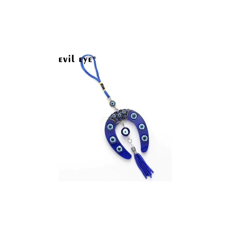 Macrobaby - Evil Eye Blue Horseshoe Shape Charm Car Keychain Jewelry Pendant 3 Macrobaby - Evil Eye Blue Horseshoe Shape Charm Car Keychain Jewelry Pendant