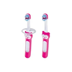 MAM 2-Pack 6+ Months Baby Toothbrush - Pink