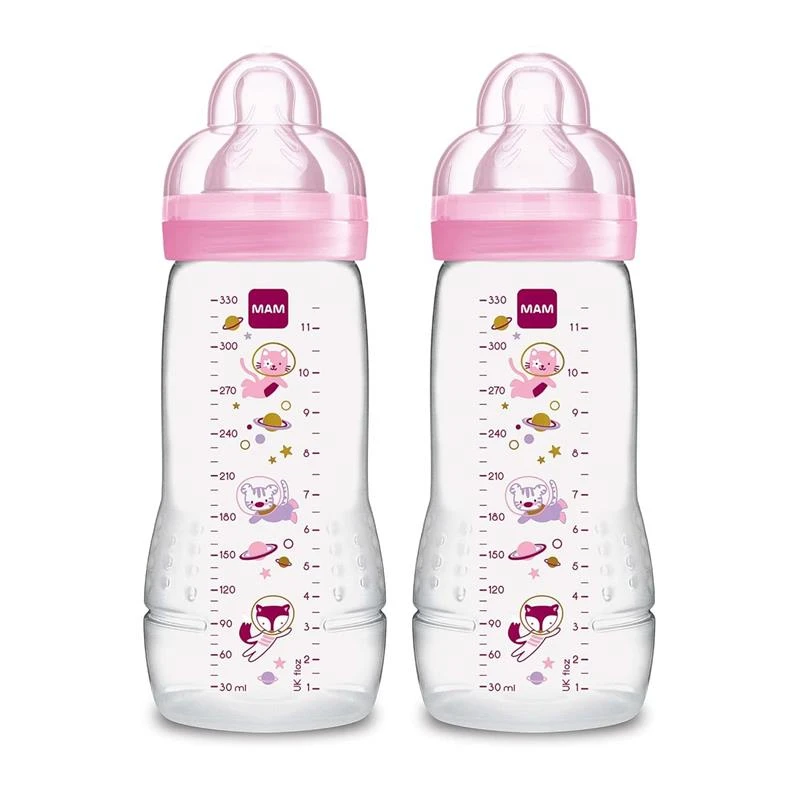 Mam - 2Pk Baby Bottles Anti-Colic 11Oz (Colors May Vary) 4 Mam - 2Pk Baby Bottles Anti-Colic 11Oz (Colors May Vary) - Image 2