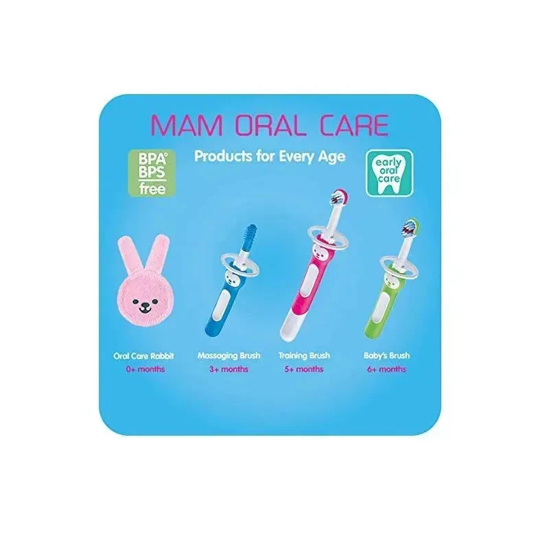 MAM 3+ Months Massaging Baby Toothbrush, Gum Cleaner And Massager - Blue 9 MAM 3+ Months Massaging Baby Toothbrush, Gum Cleaner And Massager - Blue - Image 7