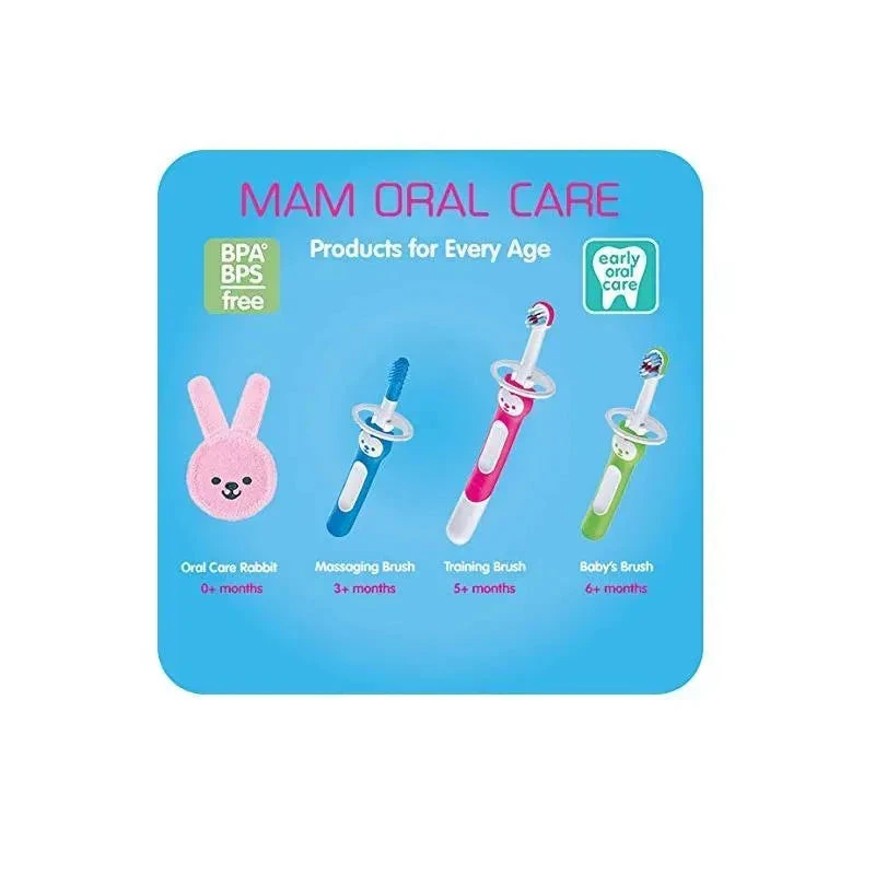 MAM 3+ Months Massaging Baby Toothbrush, Gum Cleaner And Massager - Pink 9 MAM 3+ Months Massaging Baby Toothbrush, Gum Cleaner And Massager - Pink - Image 7