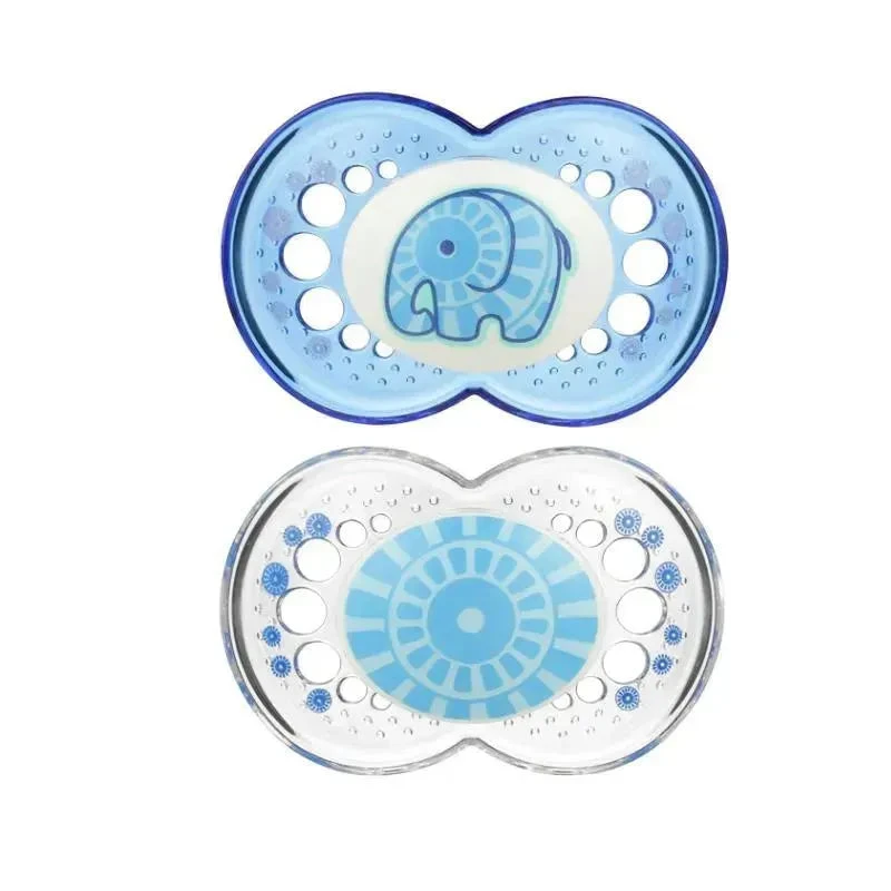 Mam Boys' Clear Pacifiers, 6M+ 3 Mam Boys' Clear Pacifiers, 6M+