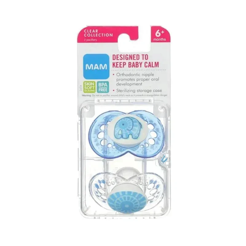 Mam Boys' Clear Pacifiers, 6M+ 4 Mam Boys' Clear Pacifiers, 6M+ - Image 2