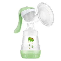 Mam Manual Breast Pump, Portable Breast Pump With Easy Start Anti-Colic Baby Bottle, Includes 2 Bottle Nipples, Unisex