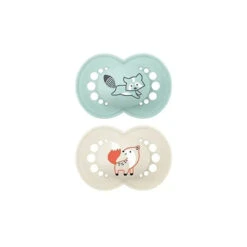 MaM Original Matte Baby Pacifier 2 Pack Grey & Beige 6+M