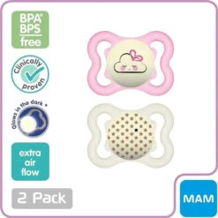 Mam - Supreme Night Pacifier 0-6 Months, Girl -Macro Baby Store mam supreme night pacifier 0 6 months girl image 3