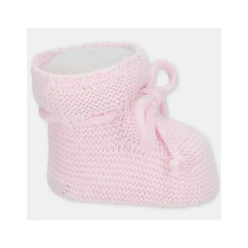 Martin Aranda - Baby Booties Knit Chiara, Pastel Pink 4 Martin Aranda - Baby Booties Knit Chiara, Pastel Pink - Image 2