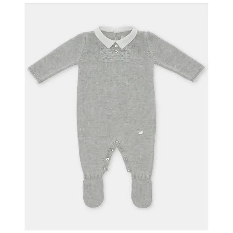 Martin Aranda - Baby Boy Long Romper With Feet Glace, Light Blue 3 Martin Aranda - Baby Boy Long Romper With Feet Glace, Light Blue