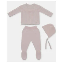 Martin Aranda - Take Me Home Set Sweater, Leggings & Bonnet Dolcezza, Light Pink