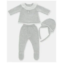 Martin Aranda - Take Me Home Set Sweater, Leggings & Bonnet Flounce Glace, Light Pink