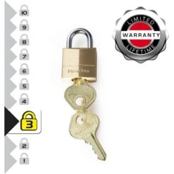 Master Lock - 3/4 Brass Keyed Different -Macro Baby Store master lock 3 4 brass keyed different image 4