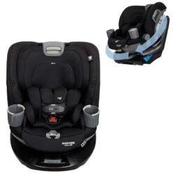 Maxi-Cosi - Emme 360 All-in-One Rotational Convertible Car Seat, Midnight Black