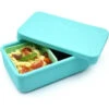 Melii - 100% Silicone Bento Box With Removable Dividers, 2 Compartments, Blue Mint -Macro Baby Store melii 100 silicone bento box with removable dividers 2 compartments blue mint image 1