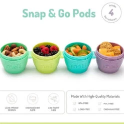 Melii - 4Pk Snap & Go Baby Food Storage Containers With Lids, 6 Oz 12 Melii - 4Pk Snap & Go Baby Food Storage Containers With Lids, 6 Oz -Macro Baby Store melii 4pk snap go baby food storage containers with lids 6 oz image 5