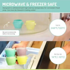 Melii - 4Pk Snap & Go Baby Food Storage Containers With Lids, 6 Oz 13 Melii - 4Pk Snap & Go Baby Food Storage Containers With Lids, 6 Oz -Macro Baby Store melii 4pk snap go baby food storage containers with lids 6 oz image 6