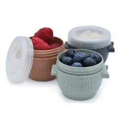 Melii - 6Pk Snap & Go Baby Food Storage Containers With Lids, Earth Tones, 2 Oz 8 Melii - 6Pk Snap & Go Baby Food Storage Containers With Lids, Earth Tones, 2 Oz -Macro Baby Store melii 6pk snap go baby food storage containers with lids earth tones 2 oz image 3