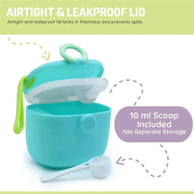 Melii - Baby Formula Storage Container With Integrated Scoop 400ml / 13.5oz Capacity, Blue 4 Melii - Baby Formula Storage Container With Integrated Scoop 400ml / 13.5oz Capacity, Blue - Image 2