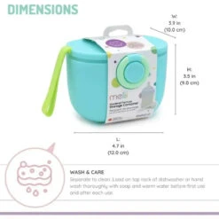 Melii - Baby Formula Storage Container With Integrated Scoop 400ml / 13.5oz Capacity, Blue 10 Melii - Baby Formula Storage Container With Integrated Scoop 400ml / 13.5oz Capacity, Blue -Macro Baby Store melii baby formula storage container with integrated scoop 400ml 13 5oz capacity blue image 3