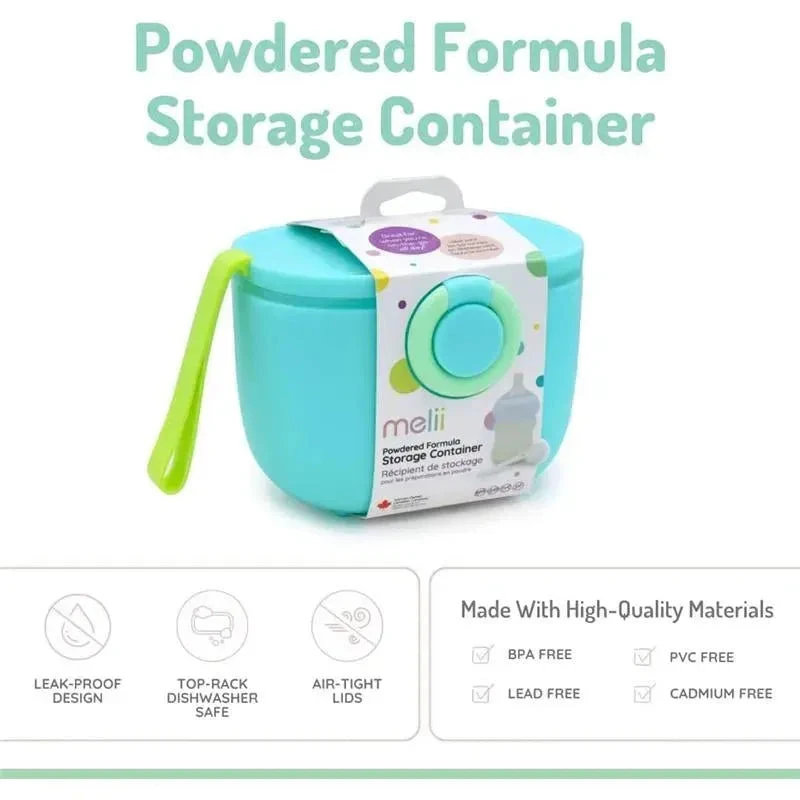 Melii - Baby Formula Storage Container With Integrated Scoop 400ml / 13.5oz Capacity, Blue 6 Melii - Baby Formula Storage Container With Integrated Scoop 400ml / 13.5oz Capacity, Blue - Image 4
