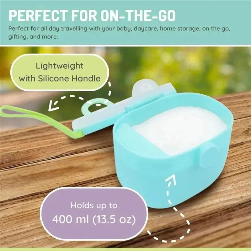 Melii - Baby Formula Storage Container With Integrated Scoop 400ml / 13.5oz Capacity, Blue 8 Melii - Baby Formula Storage Container With Integrated Scoop 400ml / 13.5oz Capacity, Blue - Image 6