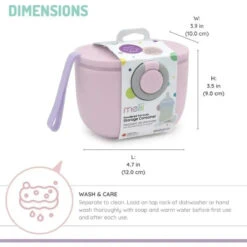 Melii - Baby Formula Storage Container With Integrated Scoop 400ml / 13.5oz Capacity, Pink 9 Melii - Baby Formula Storage Container With Integrated Scoop 400ml / 13.5oz Capacity, Pink -Macro Baby Store melii baby formula storage container with integrated scoop 400ml 13 5oz capacity pink image 2