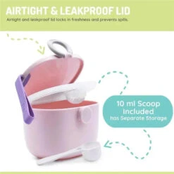 Melii - Baby Formula Storage Container With Integrated Scoop 400ml / 13.5oz Capacity, Pink 12 Melii - Baby Formula Storage Container With Integrated Scoop 400ml / 13.5oz Capacity, Pink -Macro Baby Store melii baby formula storage container with integrated scoop 400ml 13 5oz capacity pink image 5