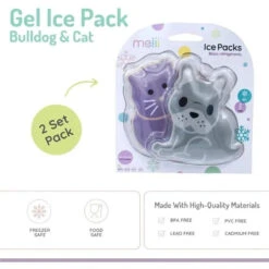 Melii - Gel Ice Packs, 2 Pack, Keep Lunches And Snacks Cool, Reusable, Bulldog & Cat 9 Melii - Gel Ice Packs, 2 Pack, Keep Lunches And Snacks Cool, Reusable, Bulldog & Cat -Macro Baby Store melii gel ice packs 2 pack keep lunches and snacks cool reusable bulldog cat image 3