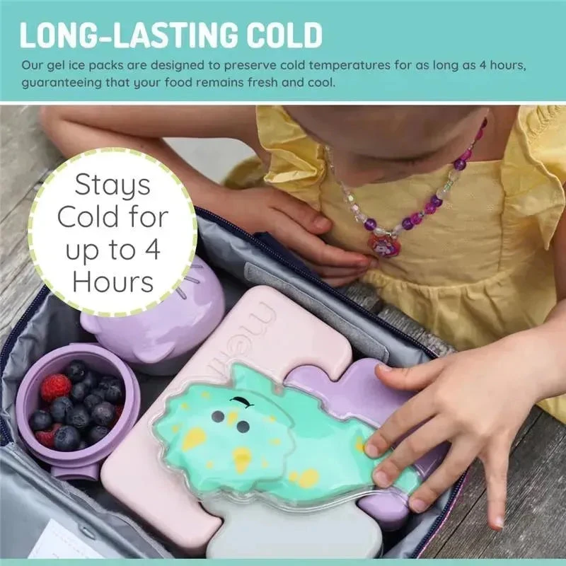 Melii - Gel Ice Packs, 2 Pack, Keep Lunches And Snacks Cool, Reusable, Dino & Shark 4 Melii - Gel Ice Packs, 2 Pack, Keep Lunches And Snacks Cool, Reusable, Dino & Shark - Image 2
