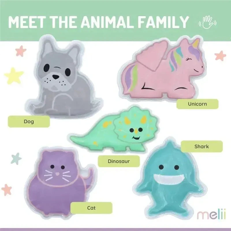 Melii - Gel Ice Packs, 2 Pack, Keep Lunches And Snacks Cool, Reusable, Dino & Shark 5 Melii - Gel Ice Packs, 2 Pack, Keep Lunches And Snacks Cool, Reusable, Dino & Shark - Image 3