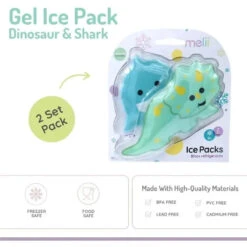 Melii - Gel Ice Packs, 2 Pack, Keep Lunches And Snacks Cool, Reusable, Dino & Shark 11 Melii - Gel Ice Packs, 2 Pack, Keep Lunches And Snacks Cool, Reusable, Dino & Shark -Macro Baby Store melii gel ice packs 2 pack keep lunches and snacks cool reusable dino shark image 5